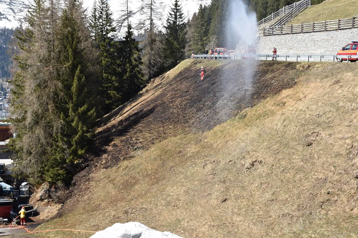 Davos GR – Flurbrand konnte rasch gelöscht werden