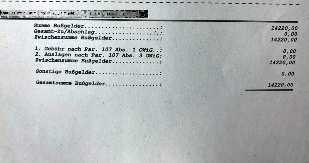Bochum - Bislang teuerster Parkverstoß!