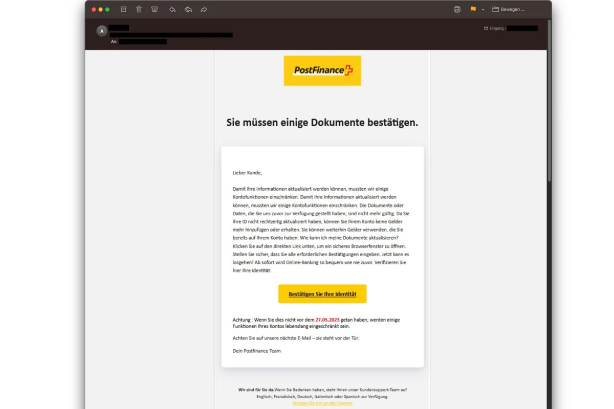 Cybercrimepolice warnt vor neuer Betrugsmasche