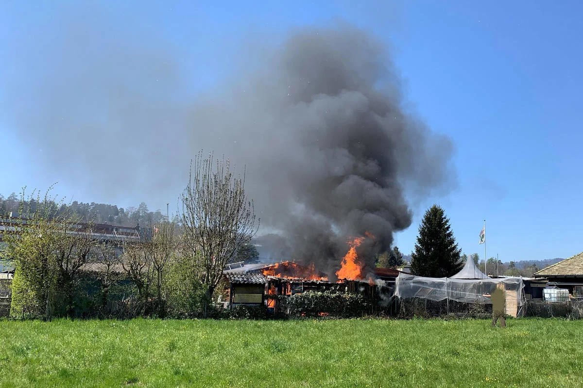 Rüschlikon ZH – Ein Verletzter beim Brand eines Schrebergartenhäuschens