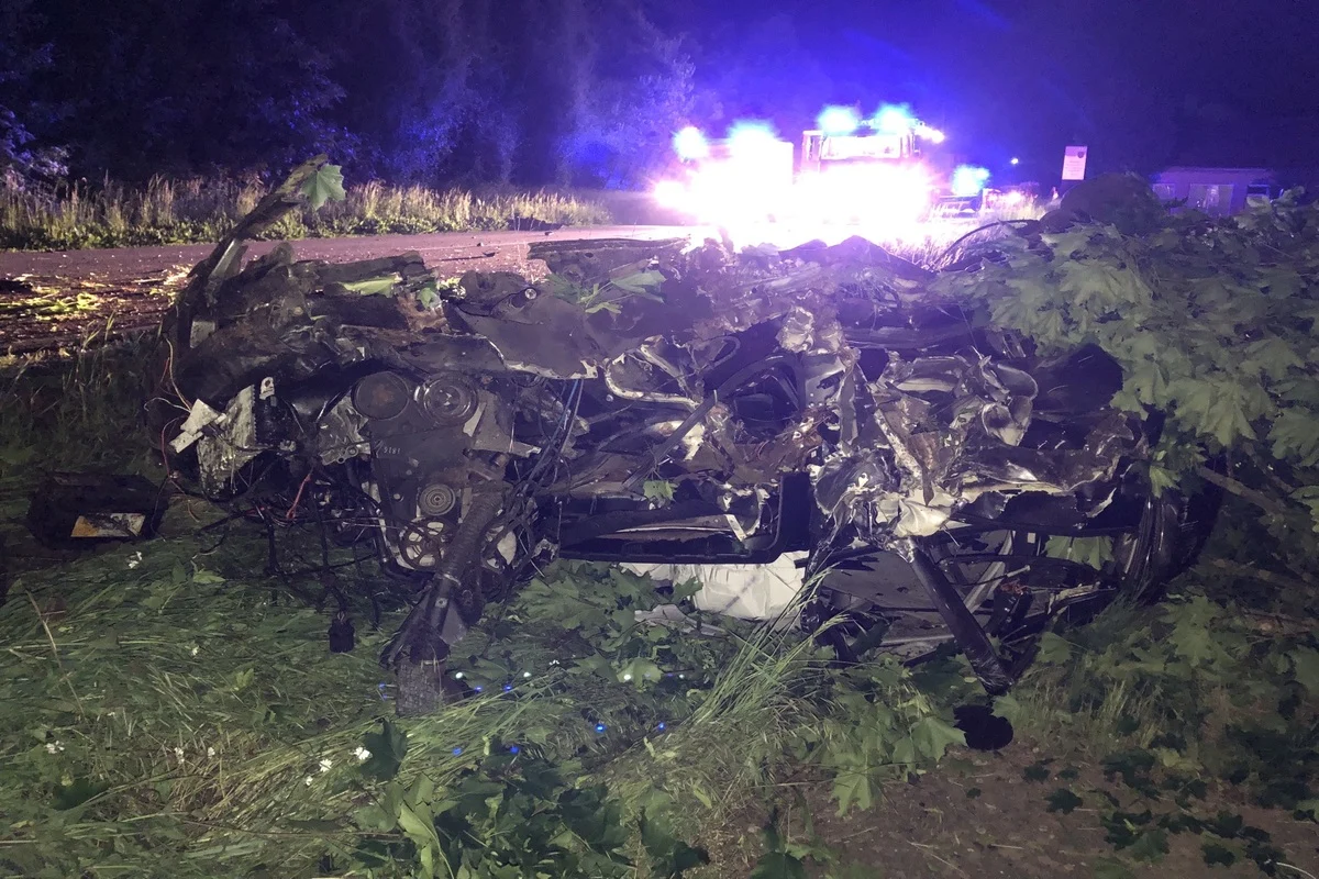 Monzingen -  Heftiger Unfall nach Verfolgungsjagd 