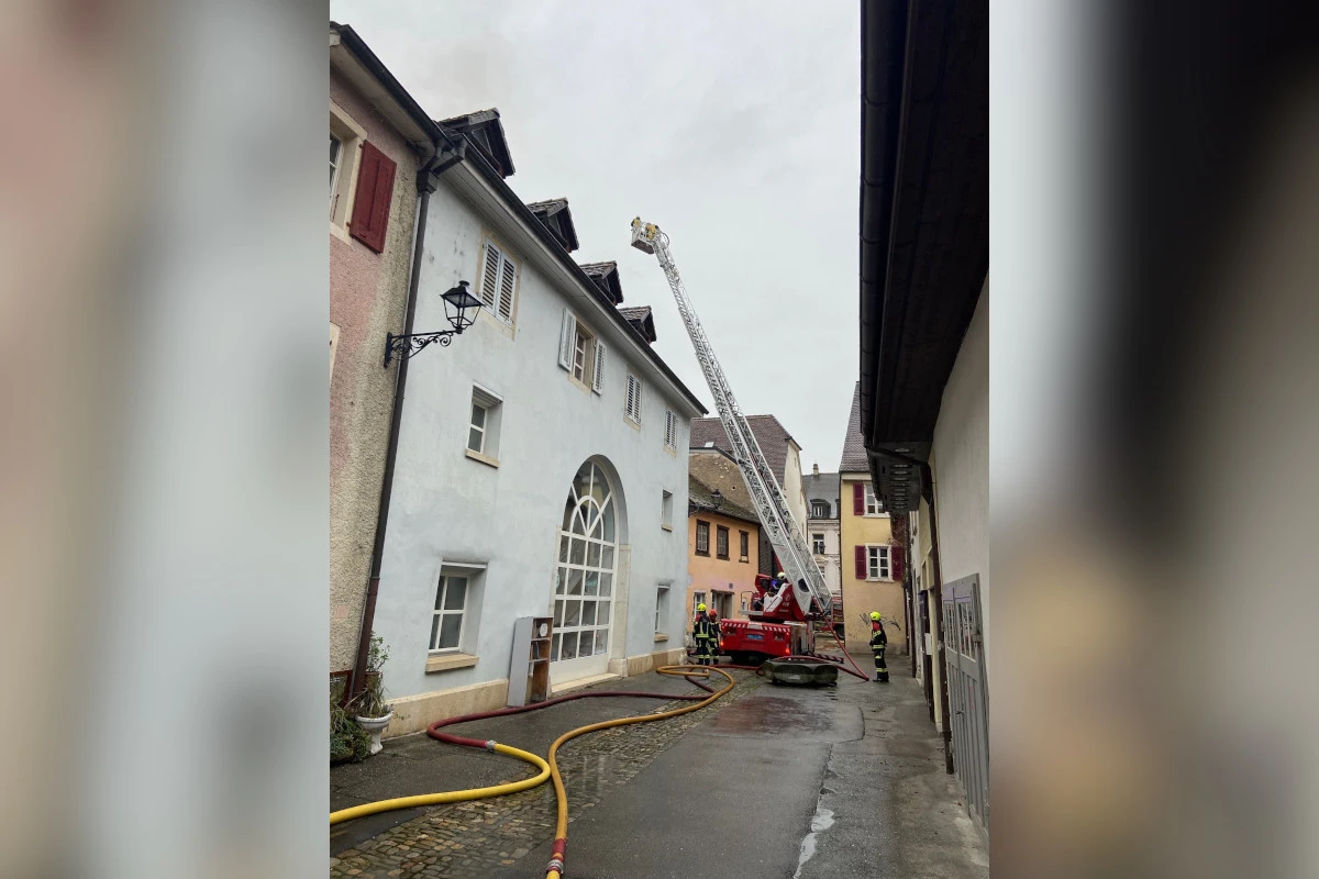 Delémont JU – Brand in der Altstadt 