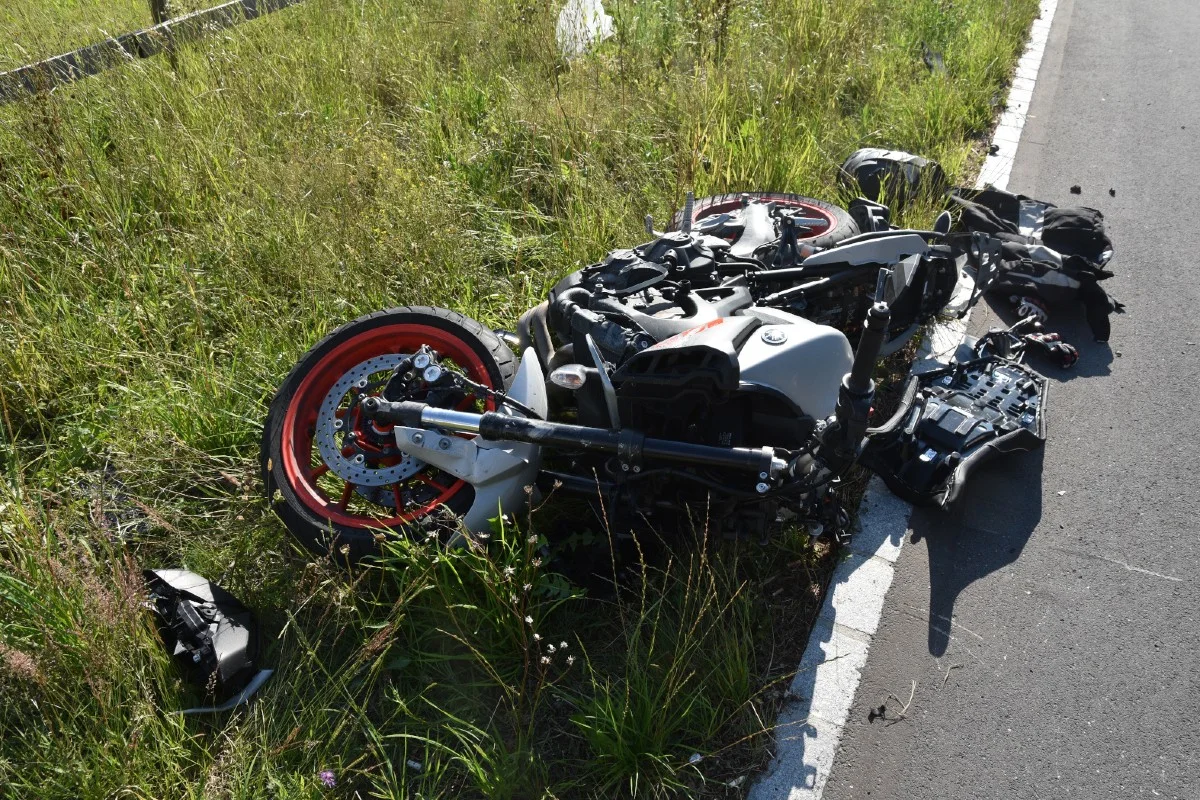 Schaan FL - Totalschaden bei Motorrad - Glück für den Lenker