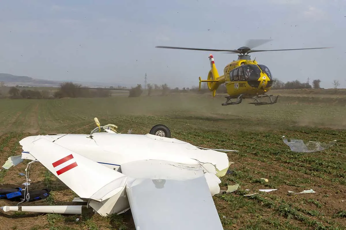 Rohrendorf - Segelflugzeug beim Landen abgestürzt