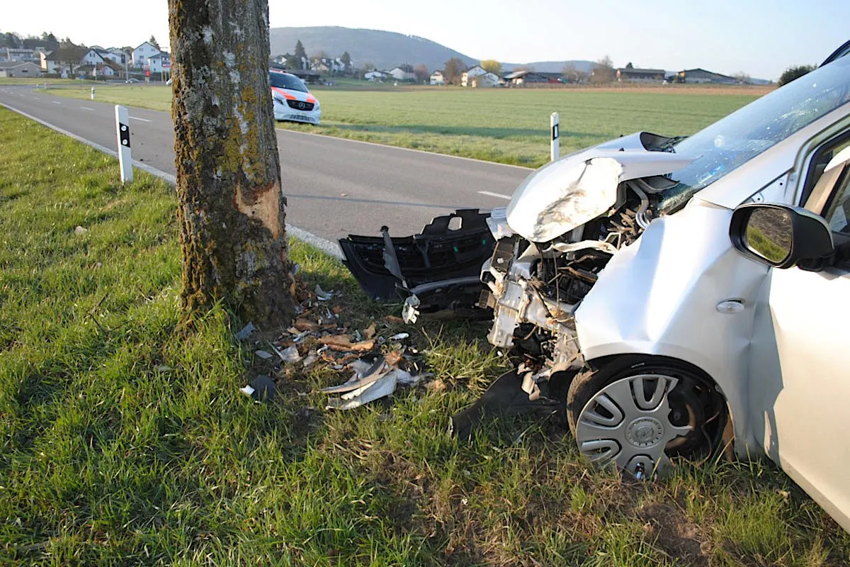 Wilchingen SH - Mit Personenwagen gegen Baum geprallt
