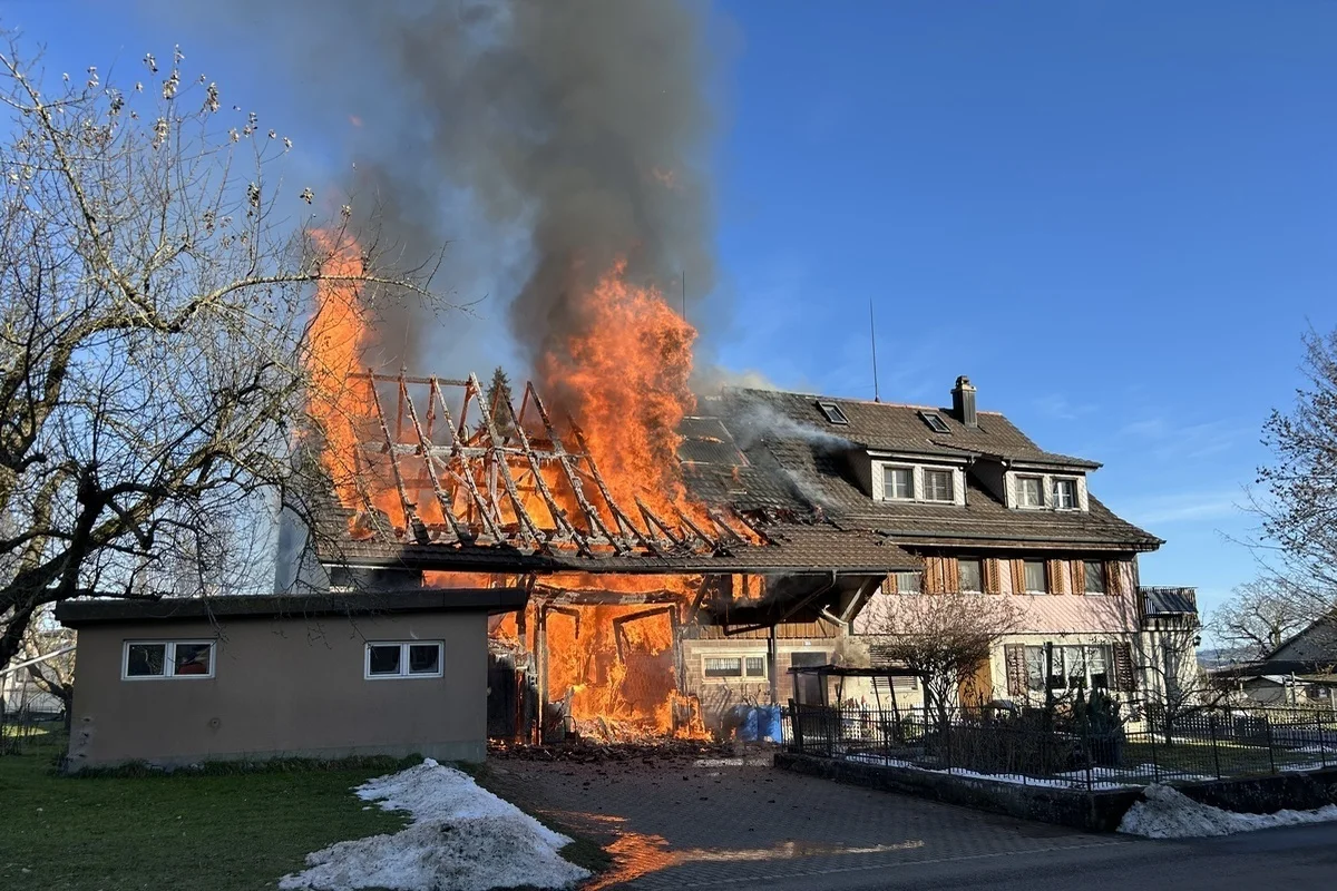 Tuttwil TG – Enormer Sachschaden nach Brand 
