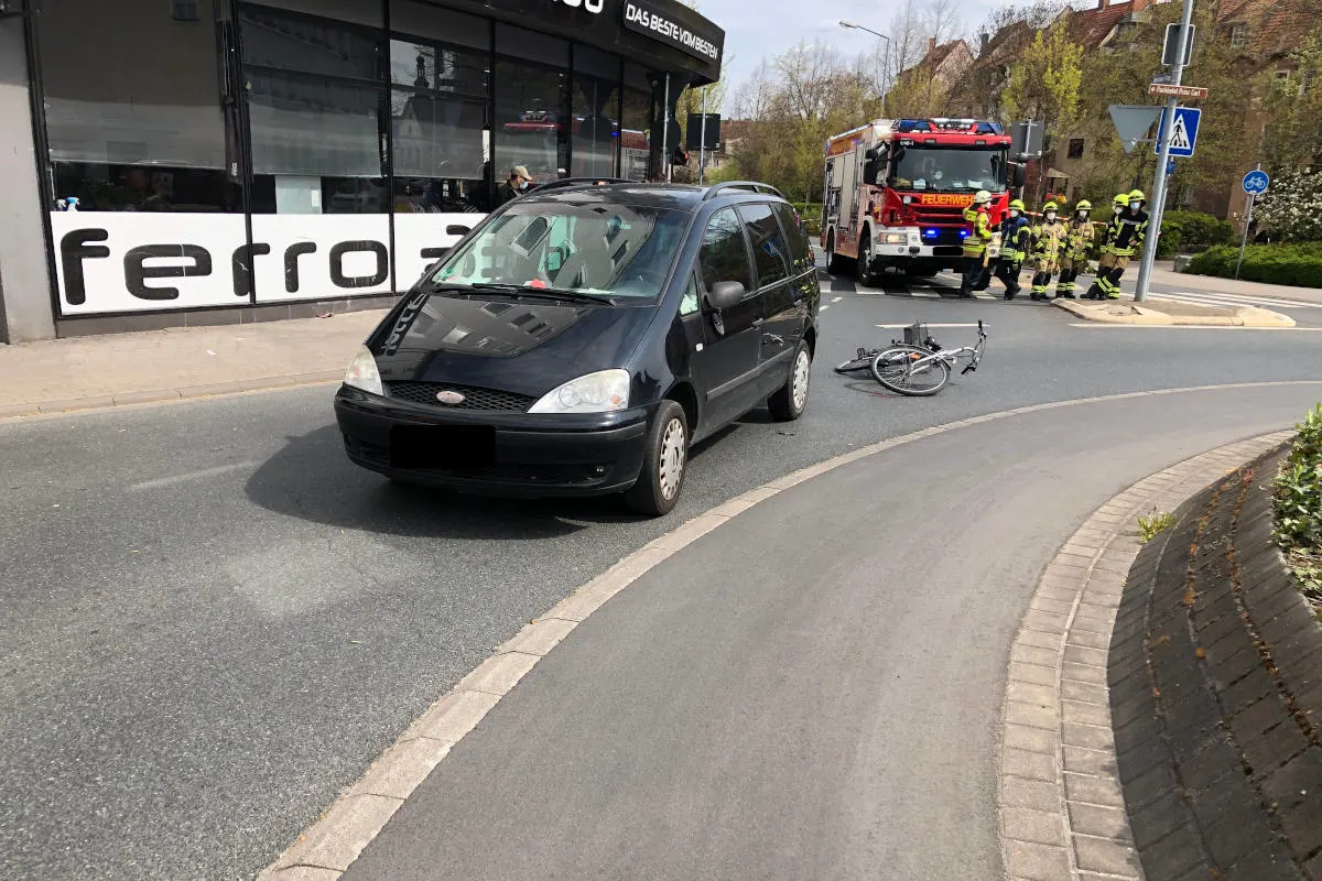 Worms – Verkehrsunfall zwischen PKW und Fahrradfahrer