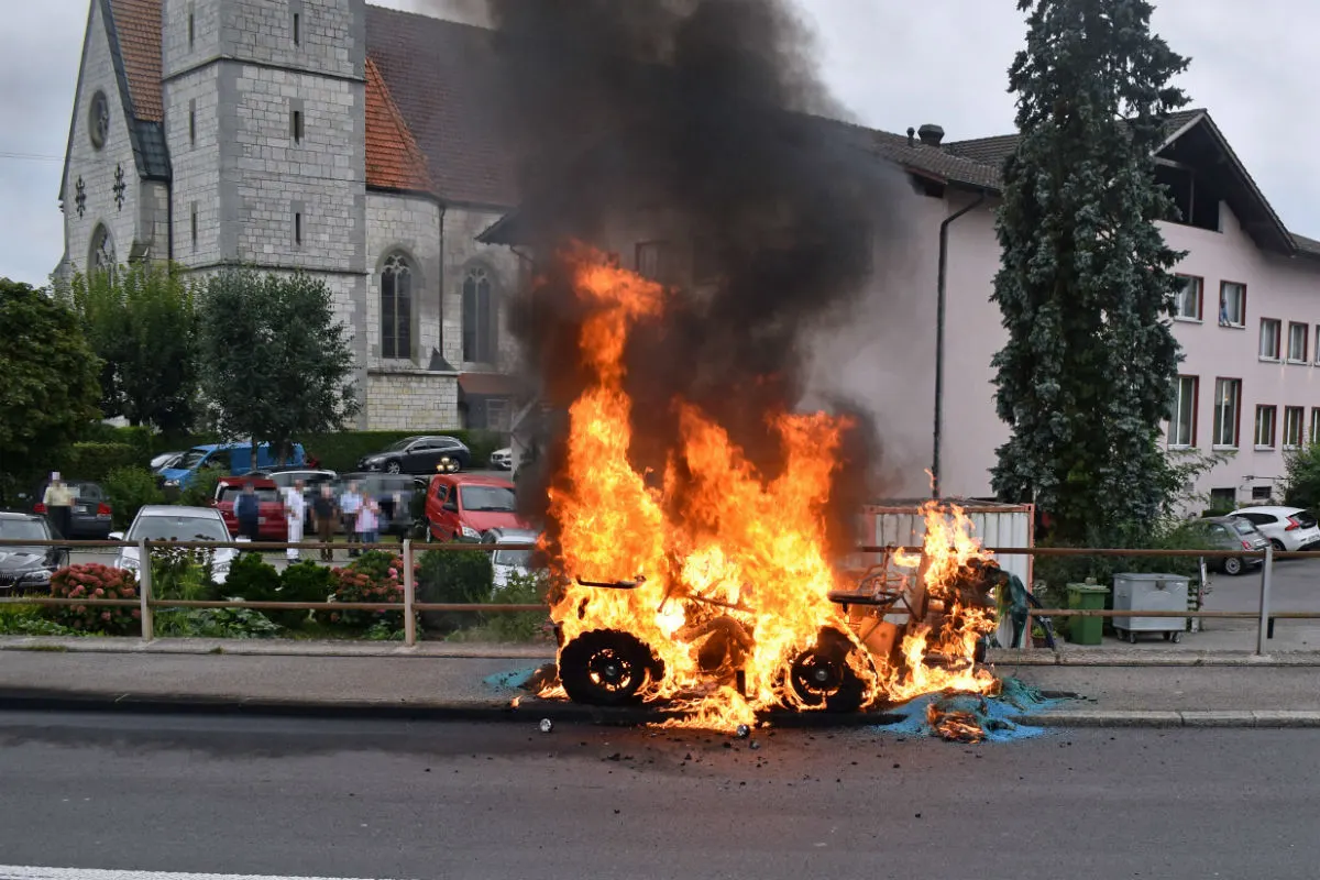 Hildisrieden LU - Quad in Brand geraten