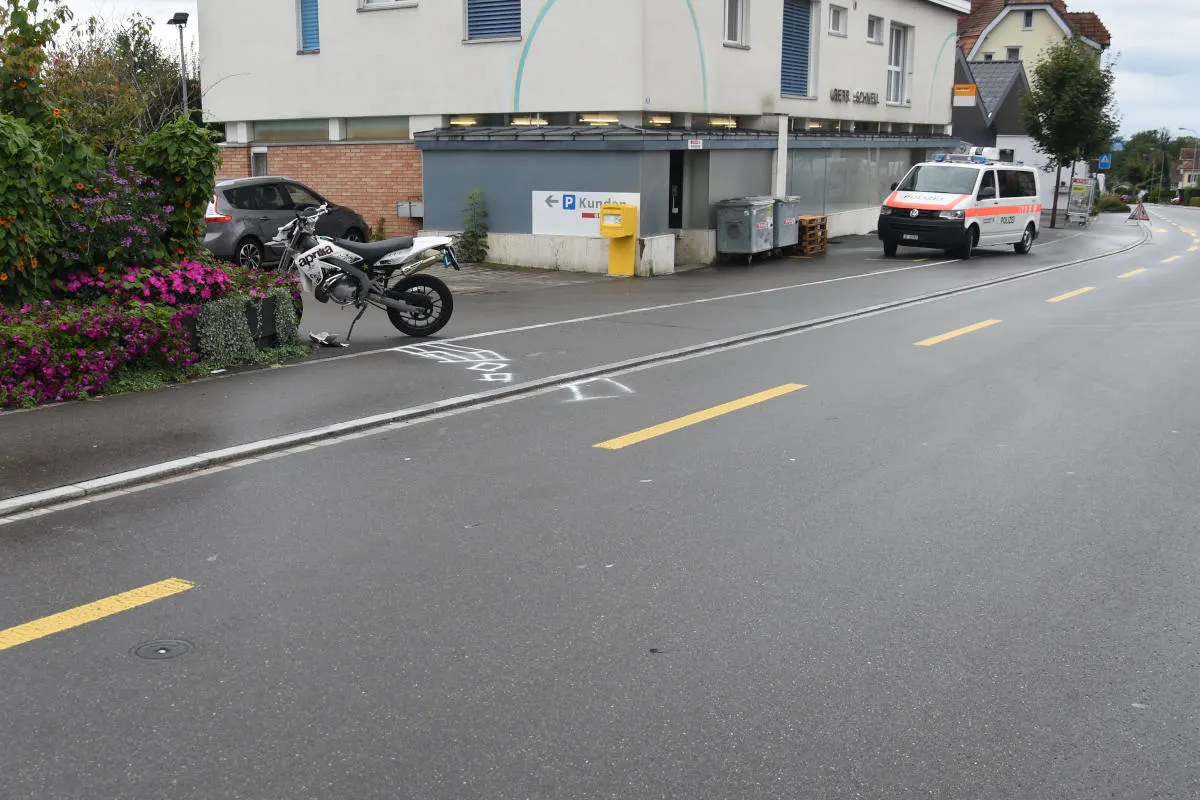 Unfall in Andwil SG – Motorradfahrer nach Kollision verletzt