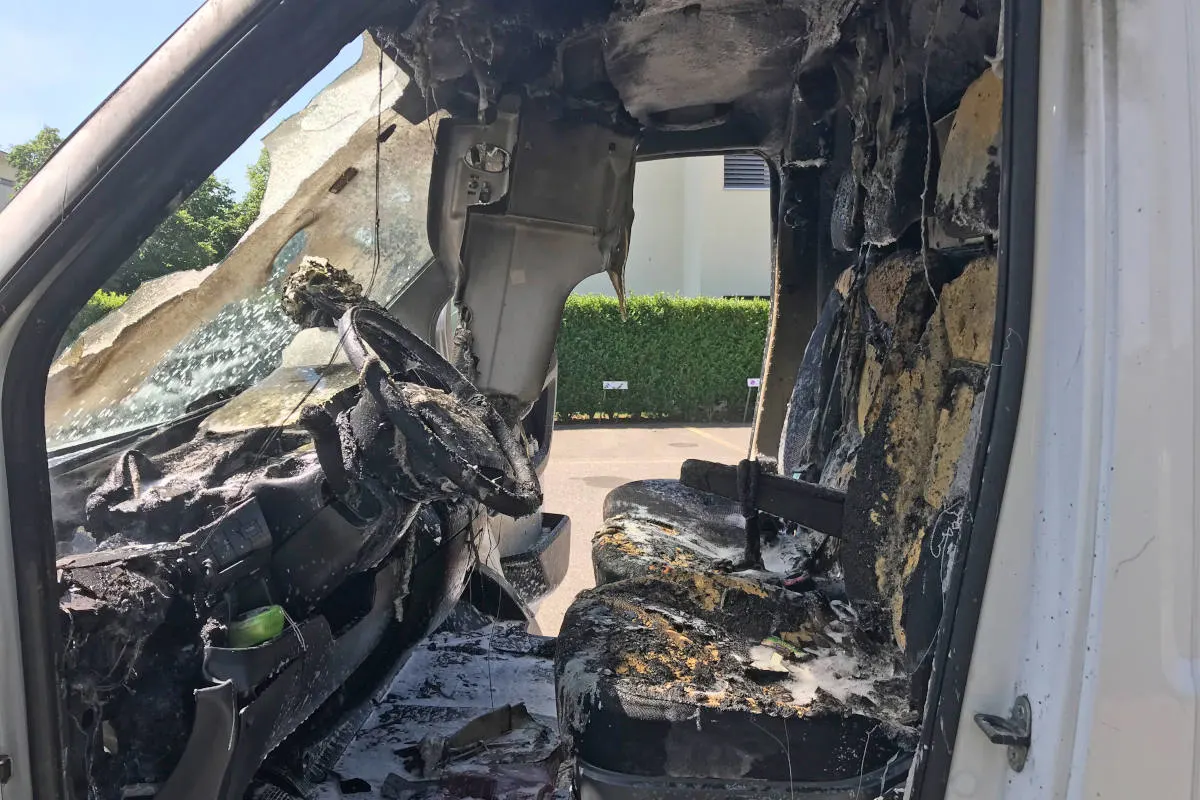 Weinfelden TG - Brand in Fahrerkabine