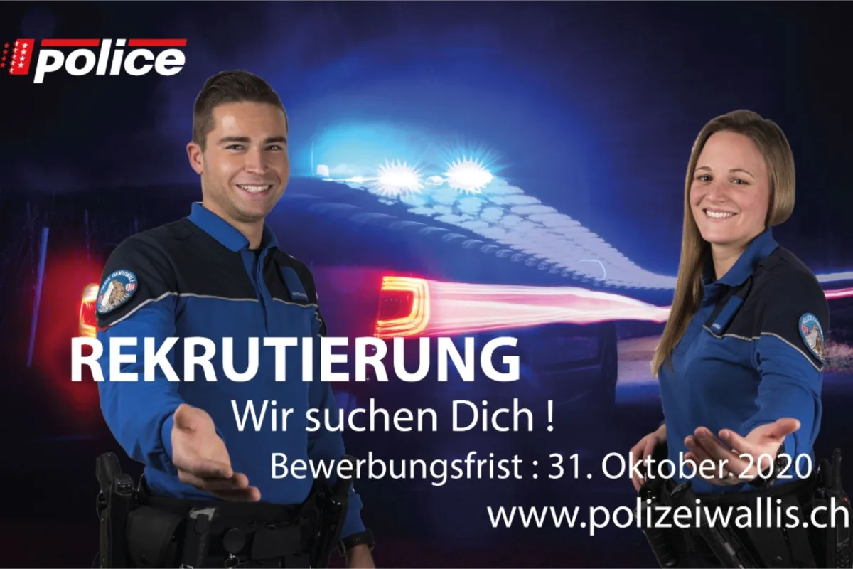 Gesucht im Wallis - Zukünftige Polizistinnen und Polizisten