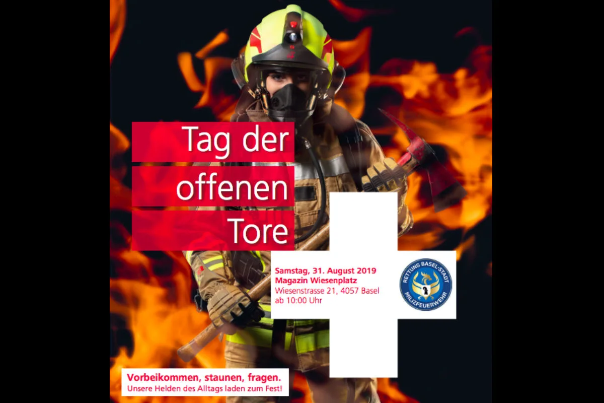 Basel BS - Milizfeuerwehr öffnet am Samstag ihre Tore