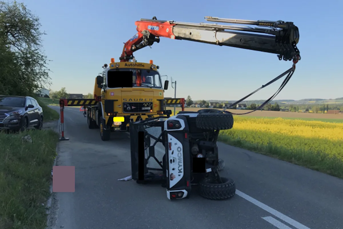 Dörflingen SH – Alleinunfall mit Kleinmotorfahrzeug