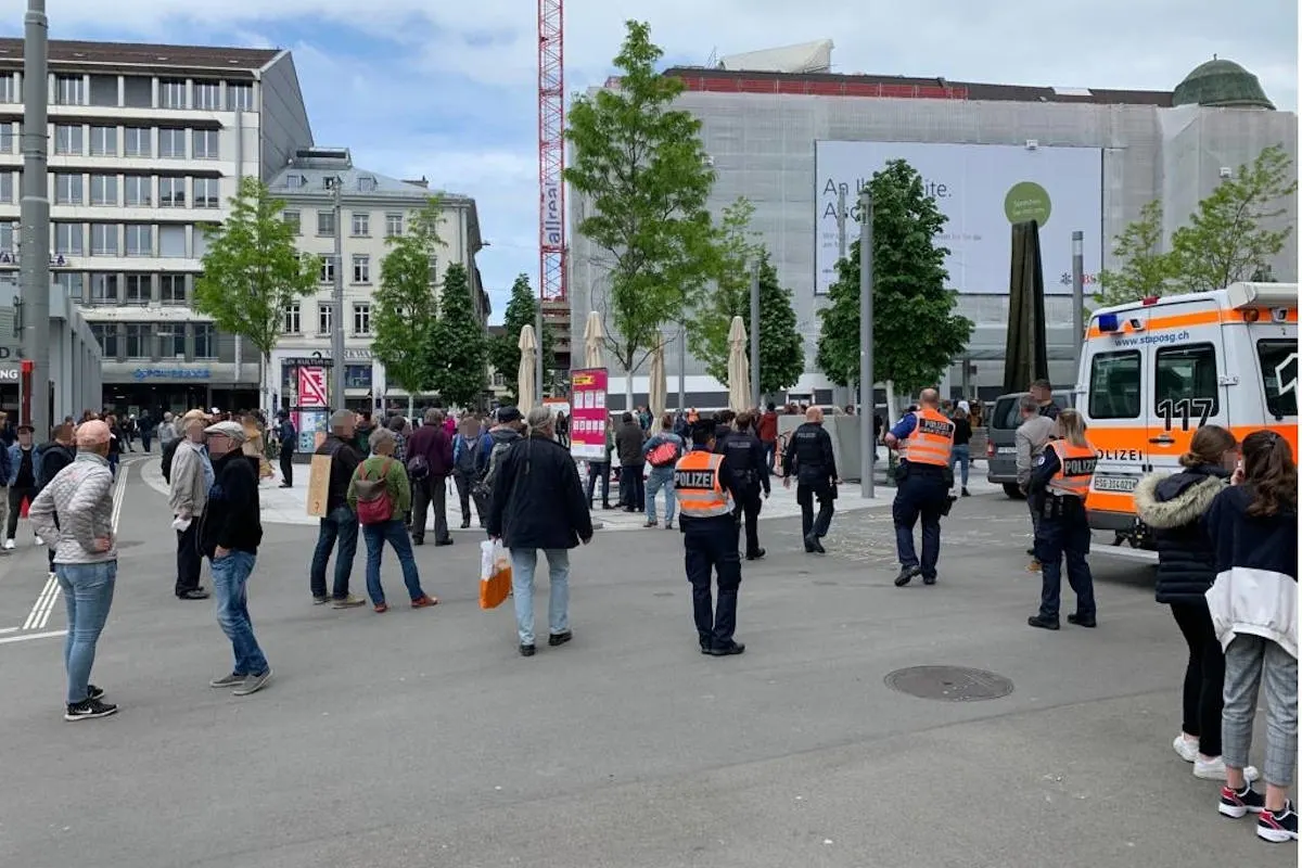 Stadt St.Gallen – Kundgebung auf dem Kornhausplatz aufgelöst