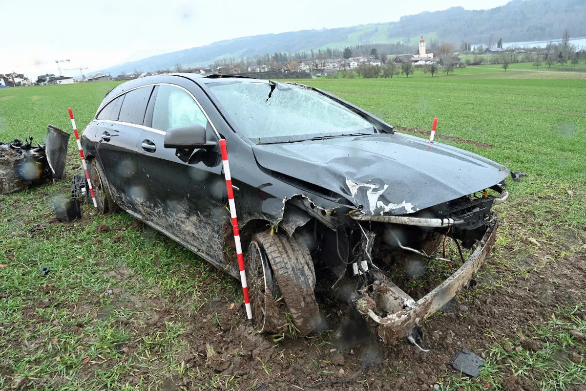 Aesch LU – Bei Selbstunfall mit Baum kollidiert