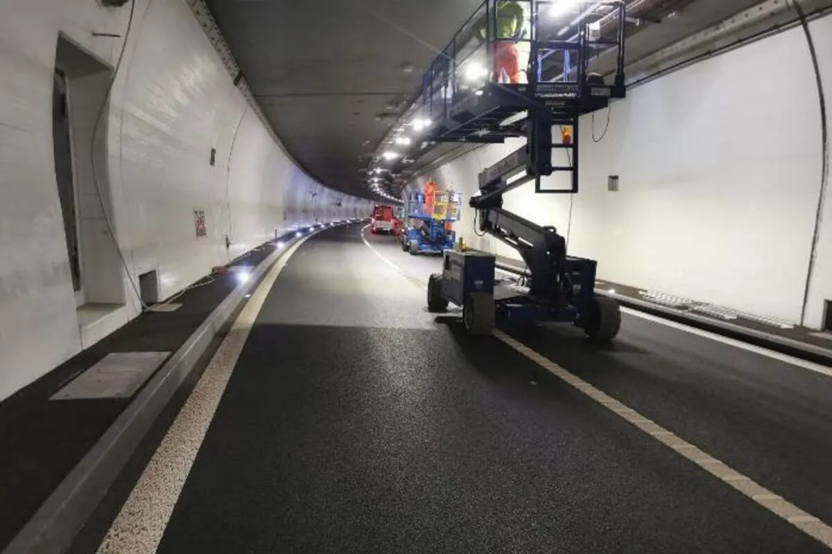 A8 Interlaken-Ost – Brienz - Arbeiten im Giessbachtunnel