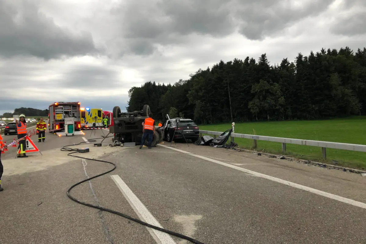 A1 Oberbüren SG - Schwerer Unfall auf der Autobahn