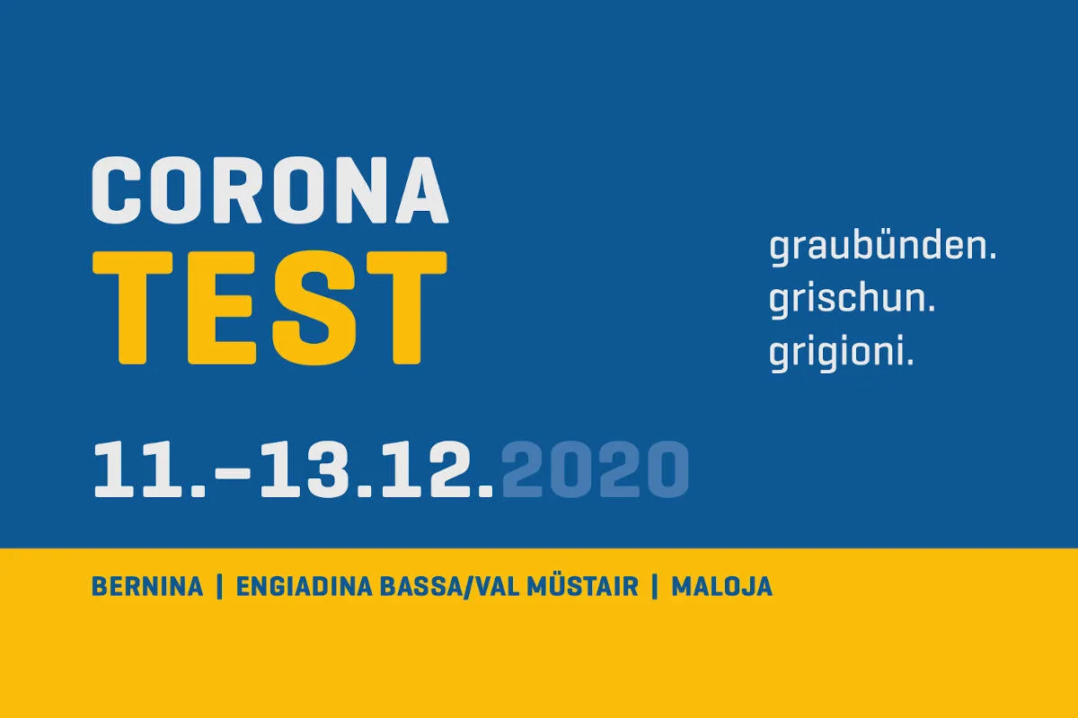 Kampagnenstart für Corona-Flächentests - Graubünden testet. Gemeinsam. Freiwillig. Kostenlos.