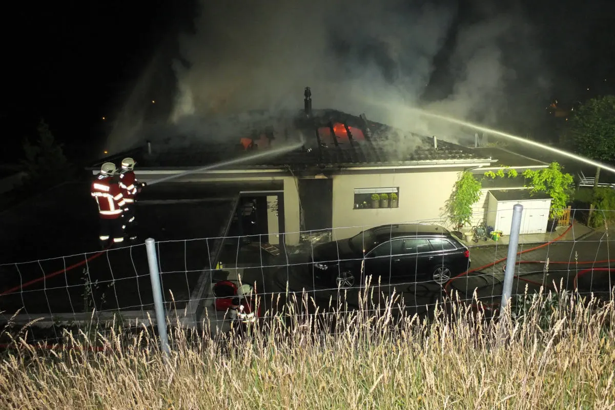 Montlingen SG - Hausbrand mit hohem Sachschaden