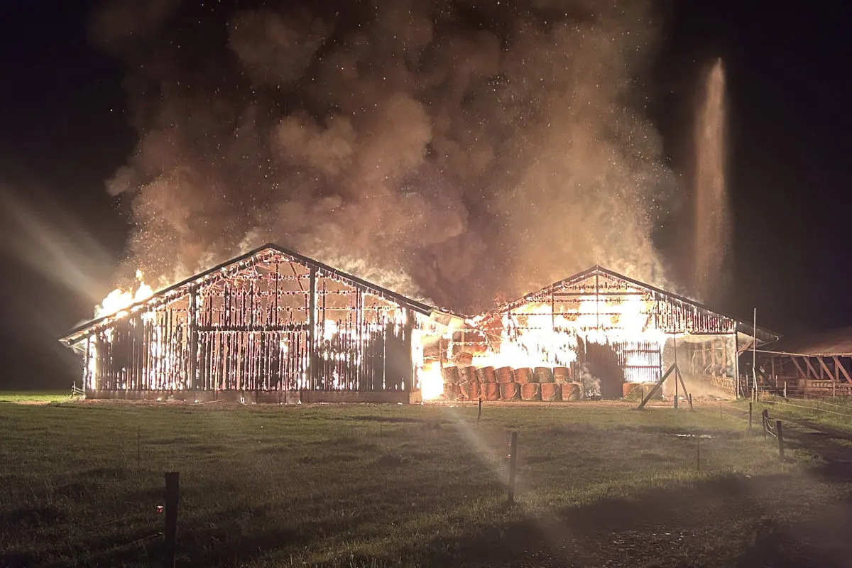 Brand in Gränichen AG – Lagerhallen ein Raub der Flammen