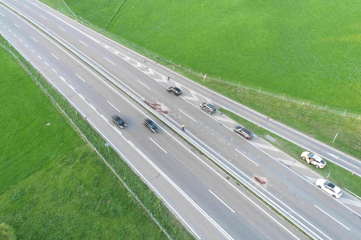 A1 Gossau SG – Auffahrtskollision mit grossen Auswirkungen auf den Verkehr