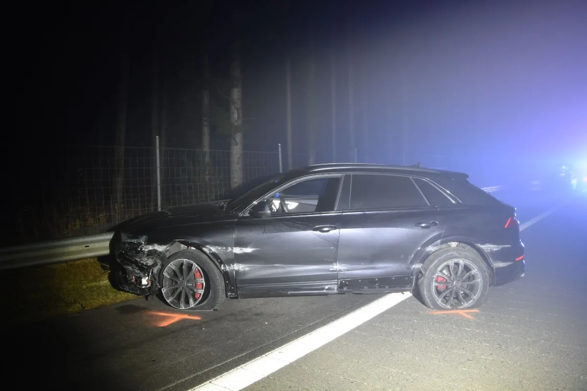 30'000 Franken Sachschaden in Rüthi SG - Fahrunfähig auf der Autobahn verunfallt