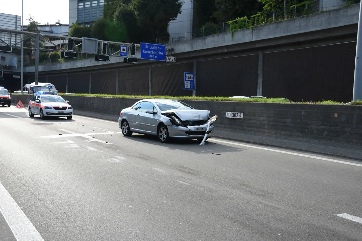 St.Gallen SG - Auffahrkollision während Feierabendverkehr