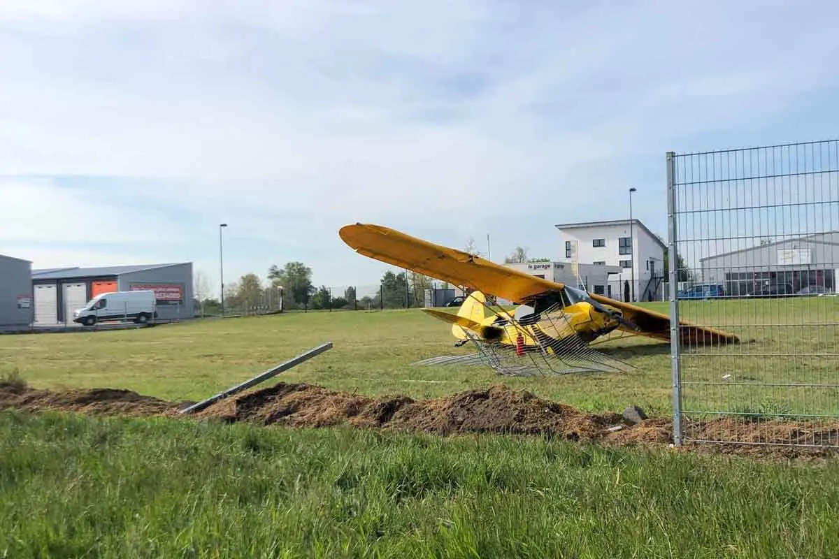 Speyerdorf - Absturz eines Propellerflugzeugs
