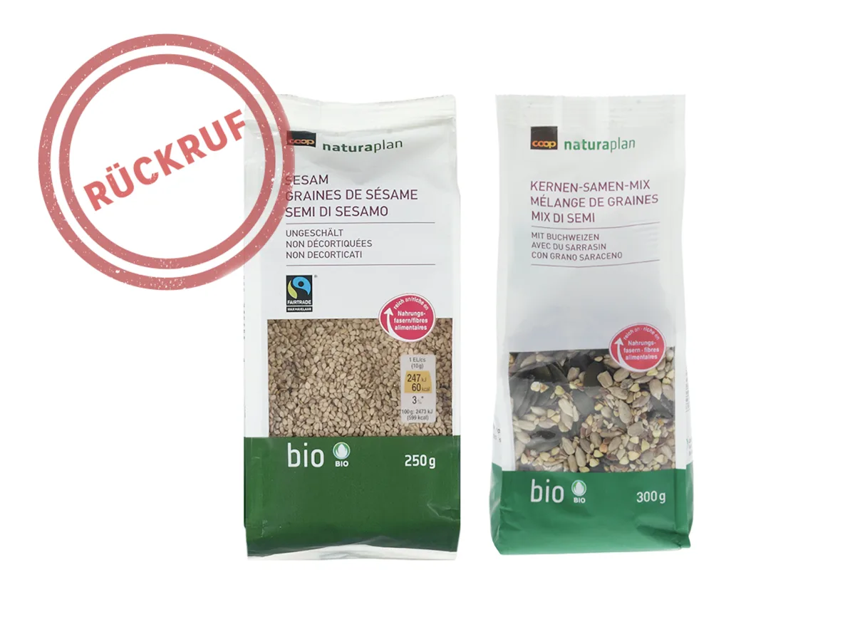 Rückruf von Coop - Die Sesamsamen können Rückstände des Vorratsschutzmittels Ethylenoxid aufweisen!