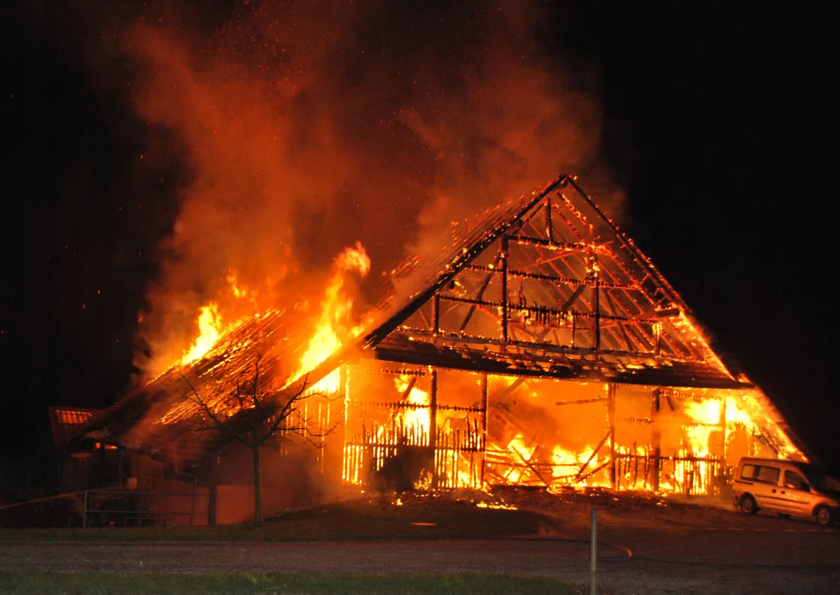 Hildisrieden LU - Brand einer Scheune 