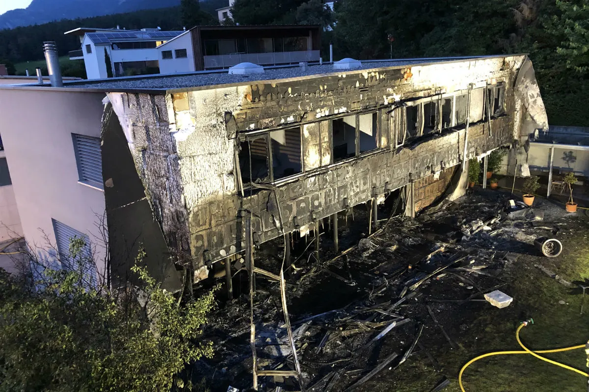 Chur GR - Grill entfacht Hausbrand
