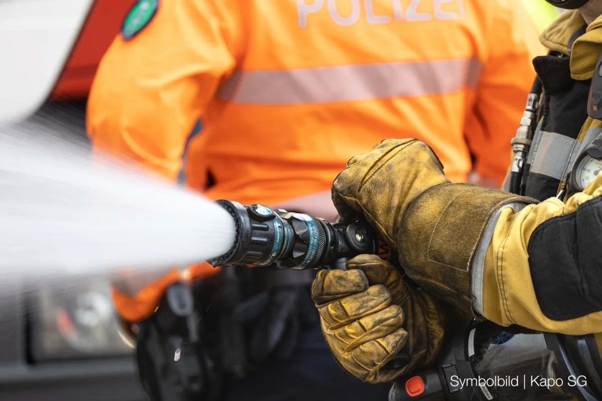 Buchs SG - Brand in Mehrfamilienhaus-Hobbyraum