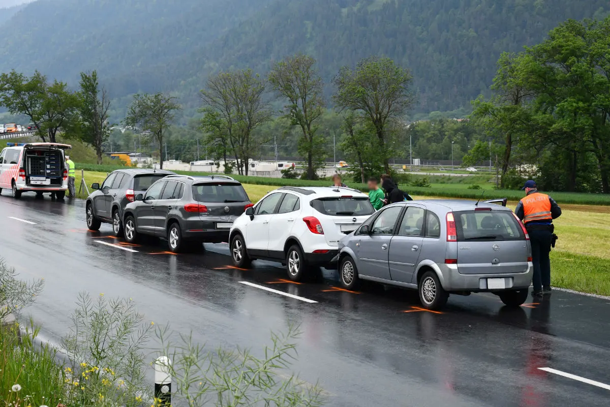 Chur GR - Verkehrsunfall mit vier beteiligten Fahrzeugen