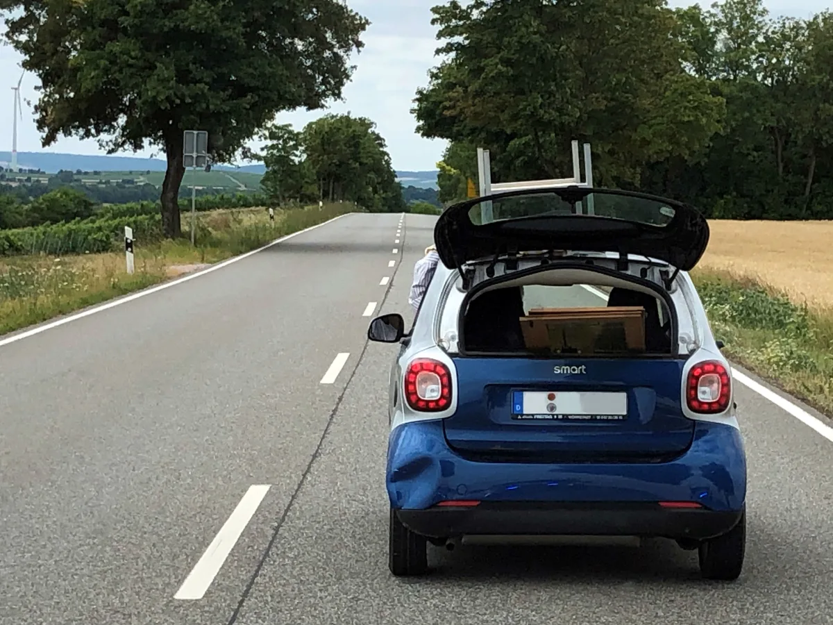Smart zum Transporter umfunktioniert