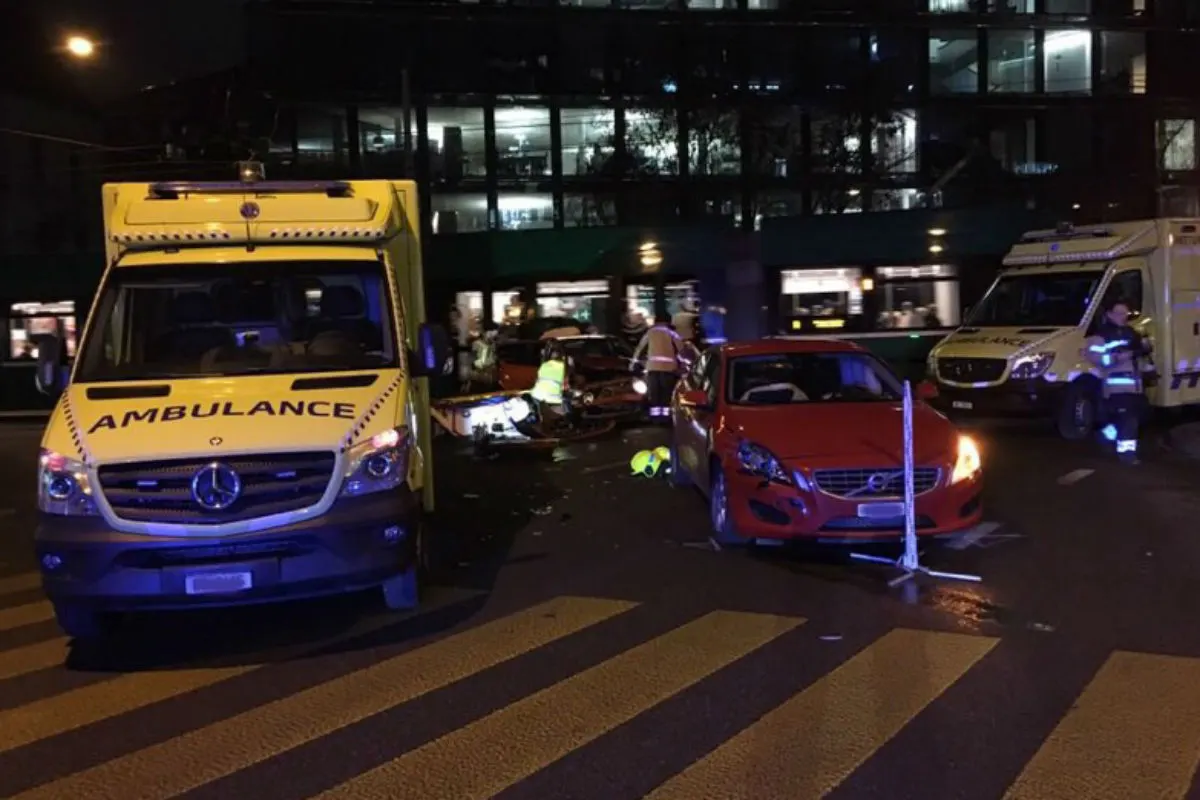 Basel BS - Zwei Verletzte Personen bei Verkehrsunfall