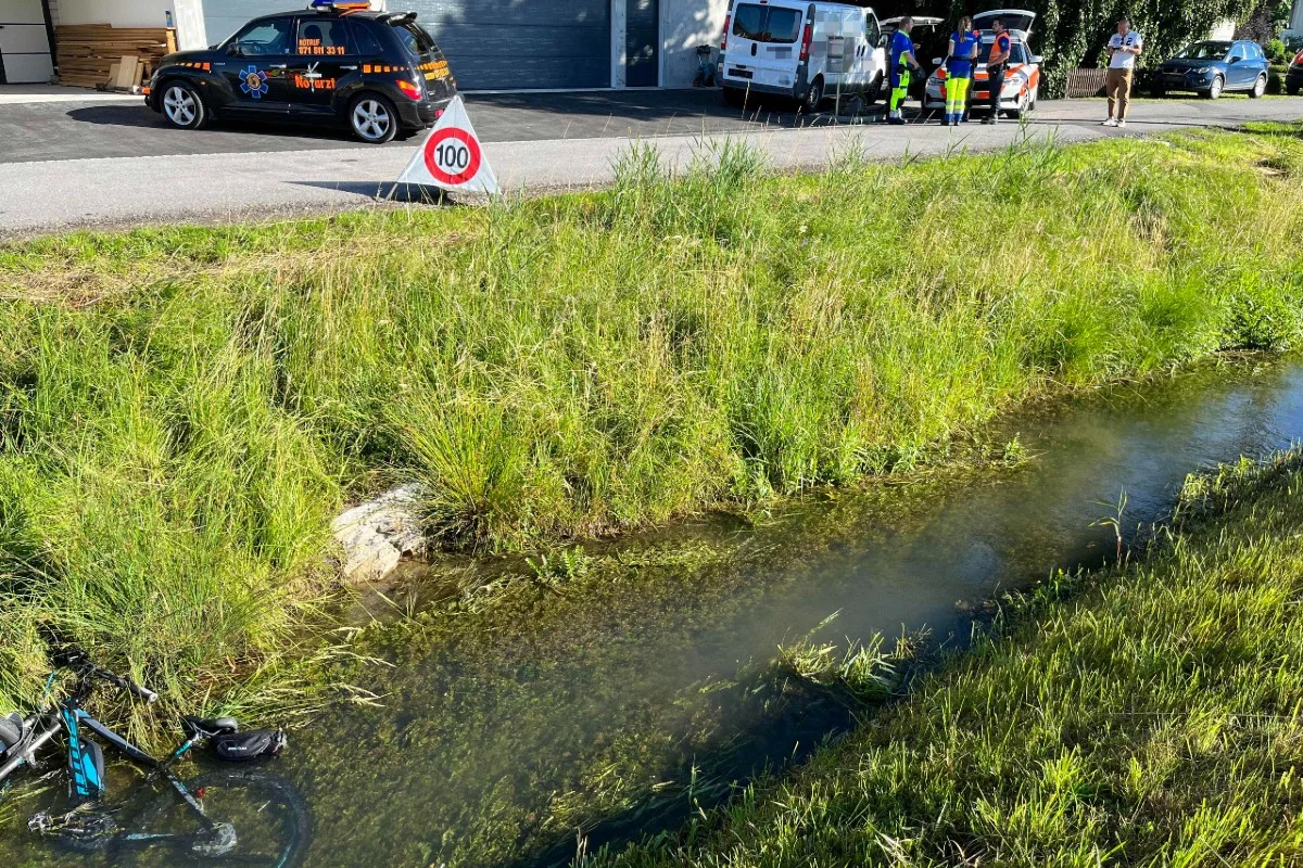  Montlingen SG - E-Bike-Fahrer tot im Wasser  aufgefunden