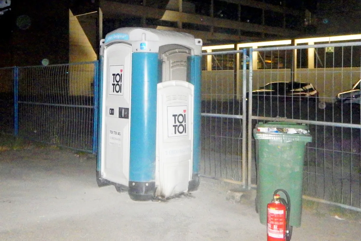 Weinfelden TG - Mobile WC-Kabine brannte