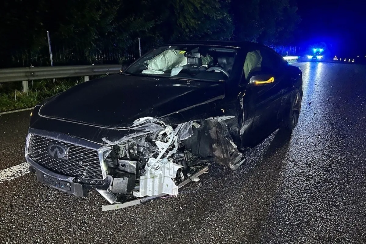 Unfall auf der A1 in Suhr AG - Beide Vorderräder nach Überholvorgang abgerissen 