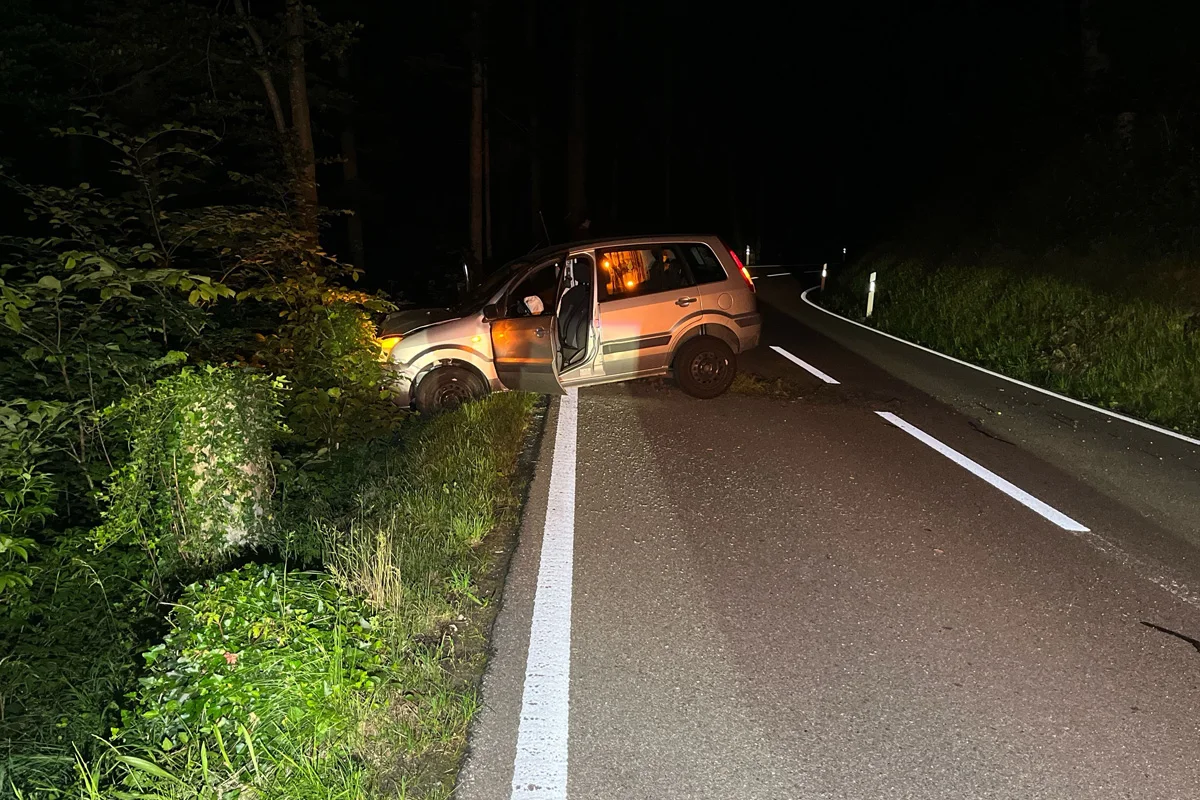 Ein 22-jähriger Fahrer und seine Mitfahrerin wurden bei dem Unfall verletzt.