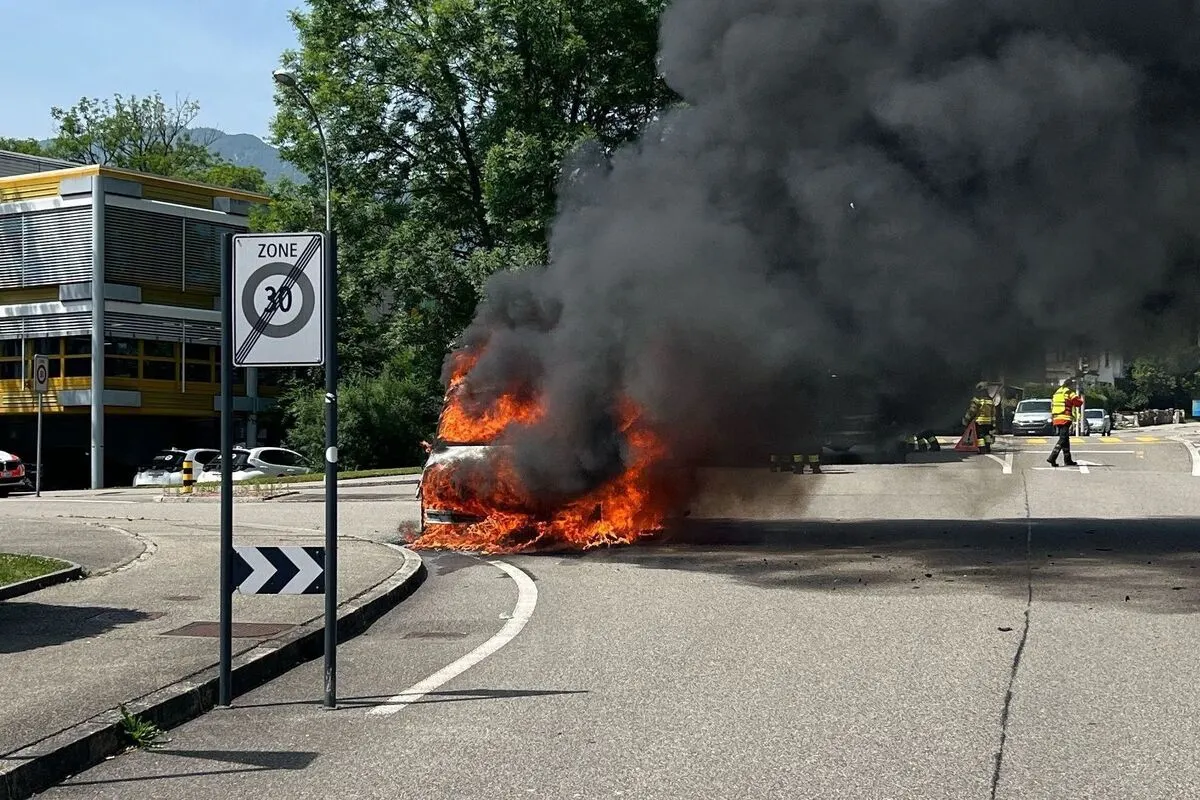 Auto in Solothurn ausgebrannt