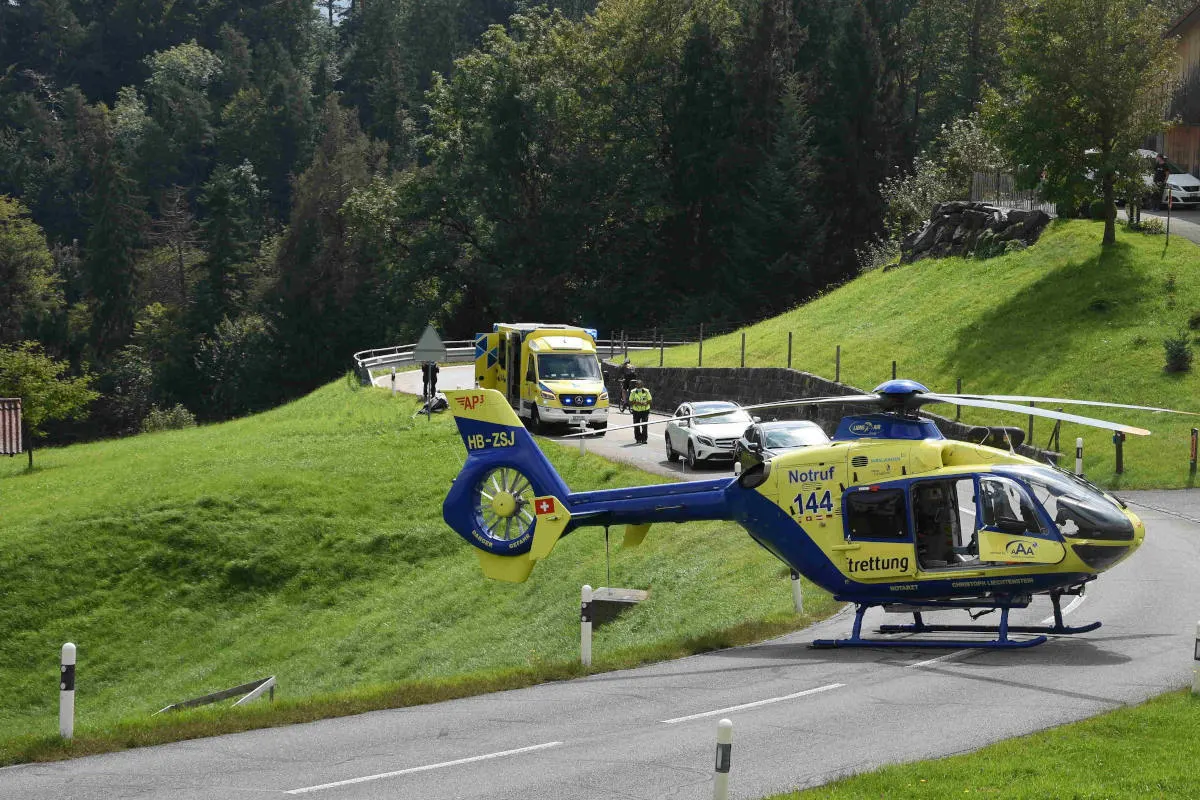Altstätten SG – 18-Jähriger mit Motorrad schwer verunfallt