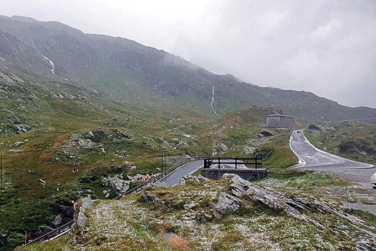 Hagelschlag am Splügenpass