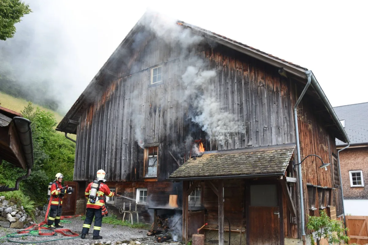 Lüchingen SG - Scheune in Brand geraten - Fahrlässigkeit steht im Vordergrund