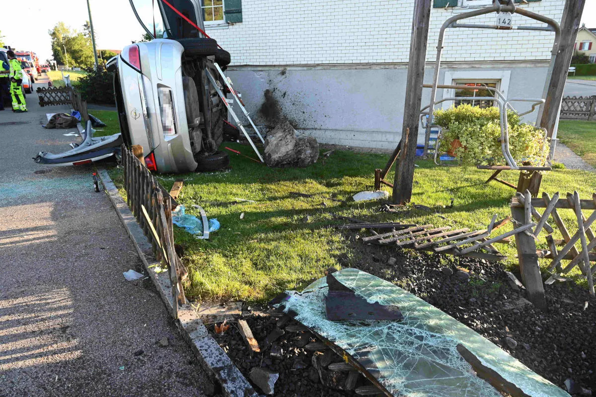 Andwil SG – Bei Selbstunfall im Garten gelandet