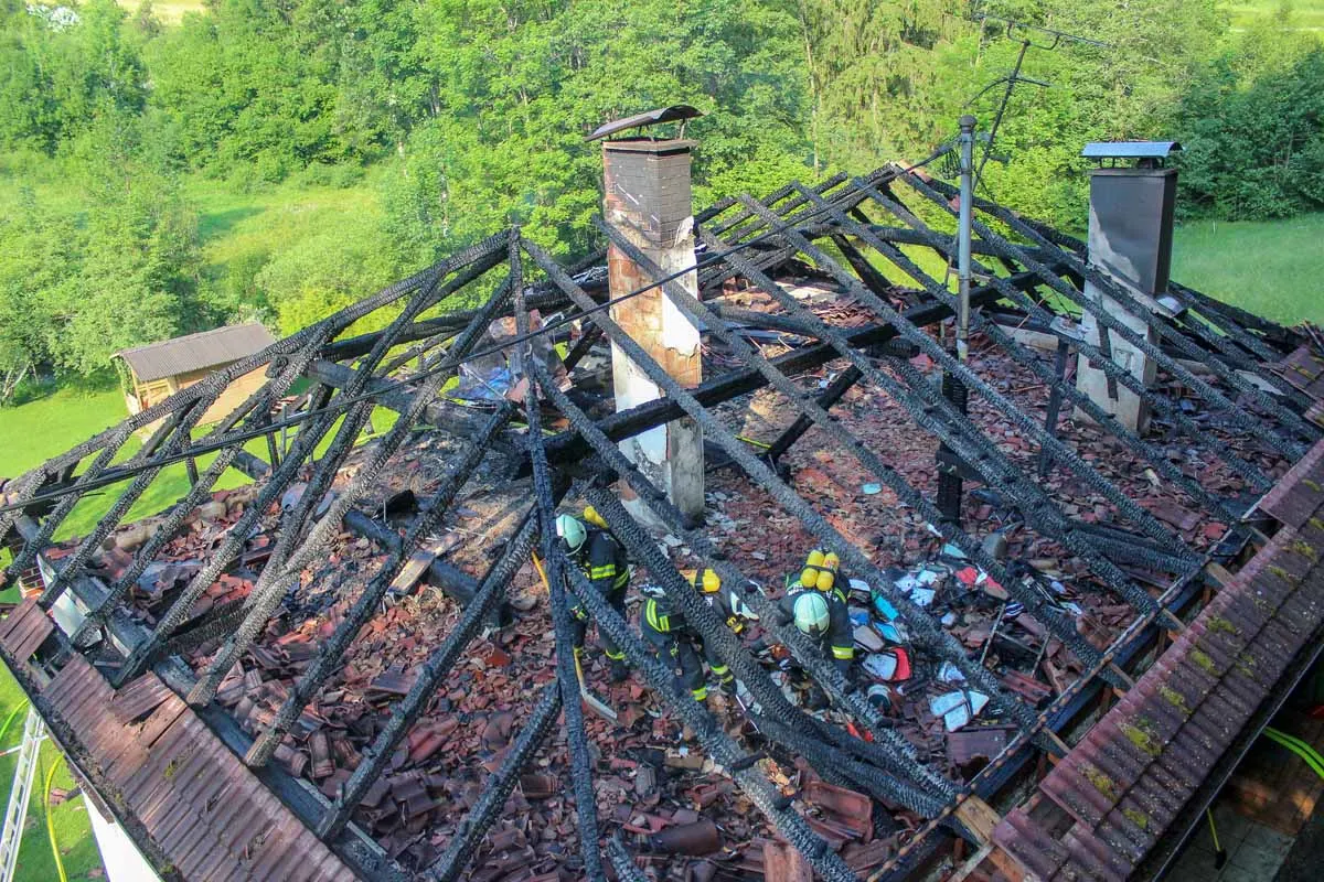 Großbrand in Piberschlag - 180 Feuerwehrleute im Einsatz!