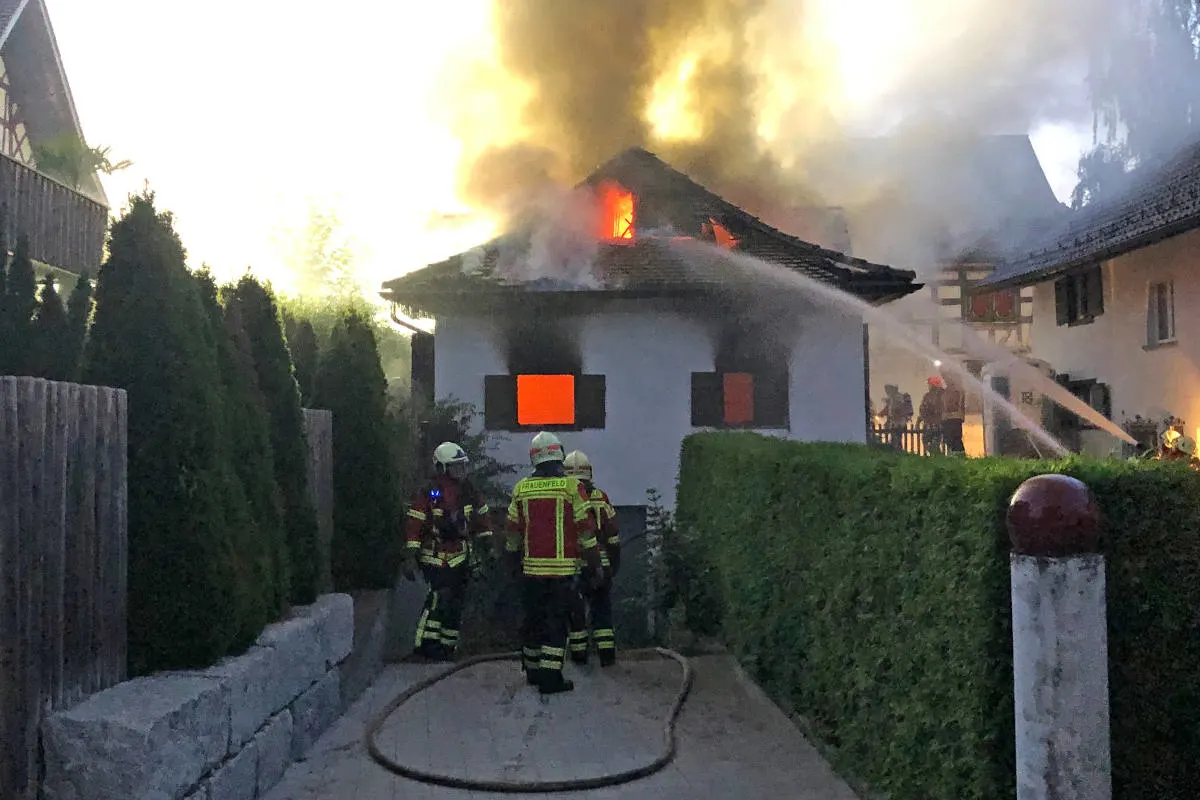 Thundorf TG – Einfamilienhaus in Brand