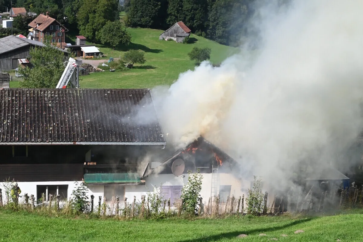 Oberterzen SG - Enormer Sachschaden nach Brand