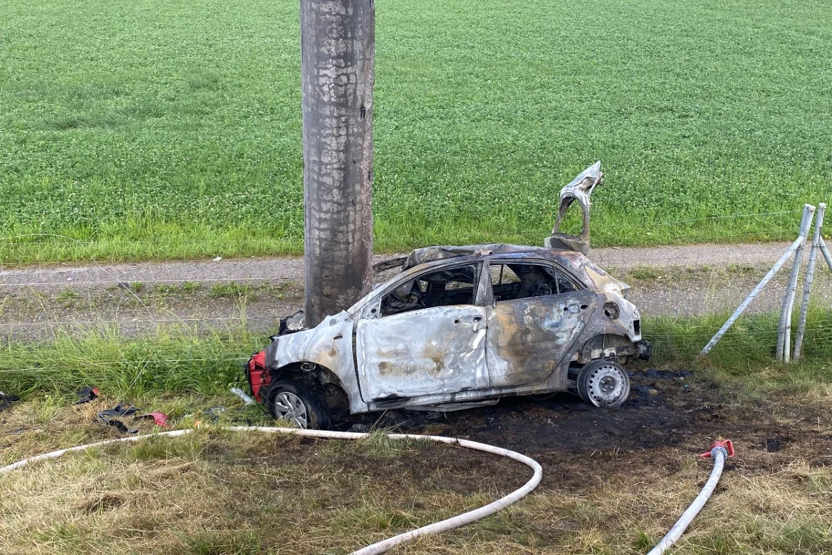 Tragischer Unfall in Wängi TG - Person verbrennt nach Selbstunfall im Auto!
