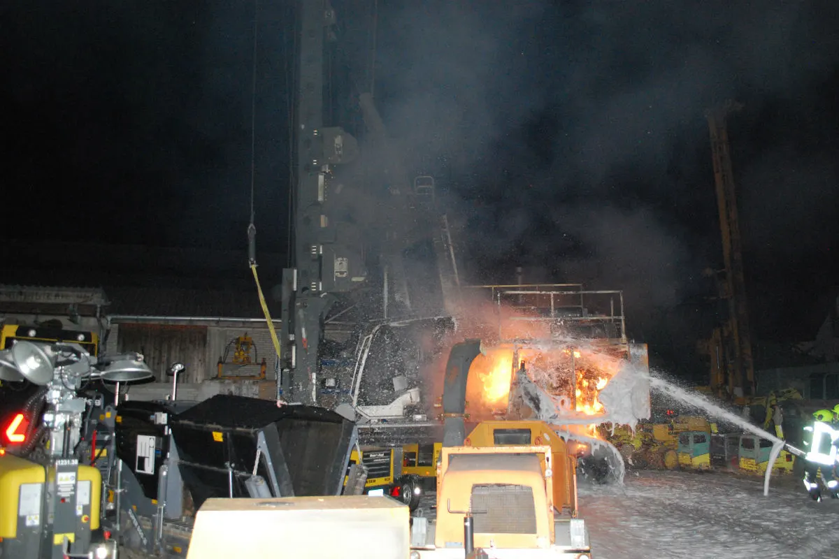 Reiden LU - Brand an einem Arbeitsgerät 
