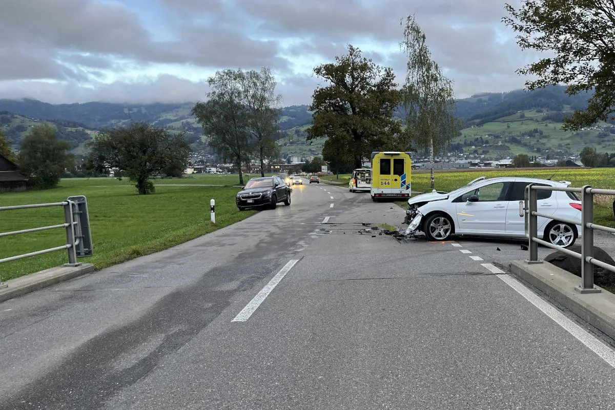 Altstätten SG – Zwei Autos kollidiert